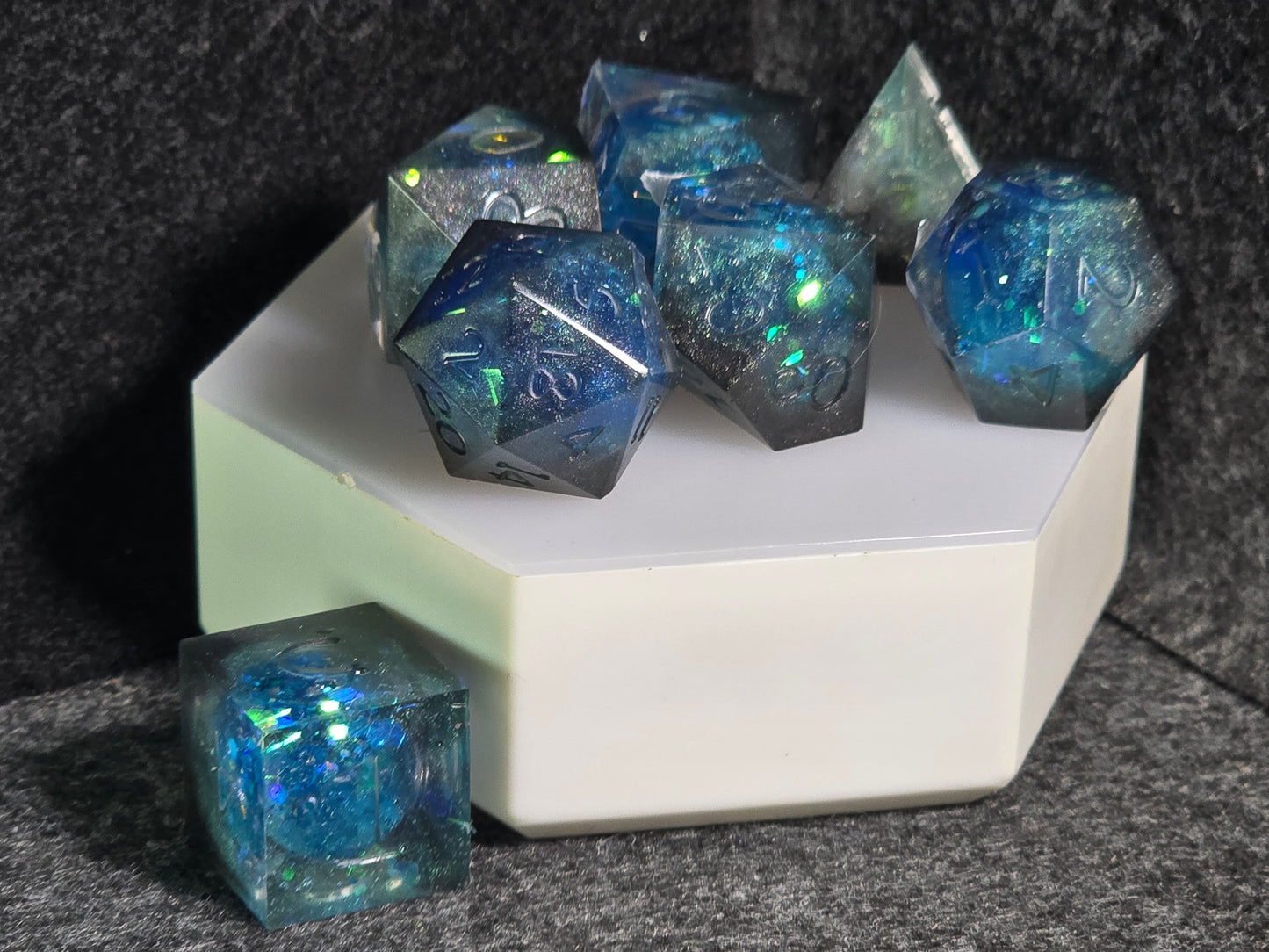 Ocean Spray | Liquid Core | 7 Piece Dice Set