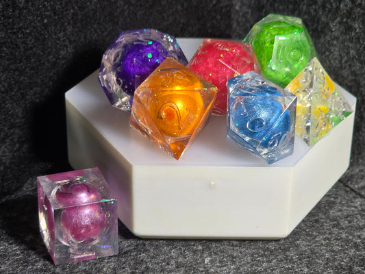 Taste the Rainbow | Liquid Core | 7 Piece Dice Set