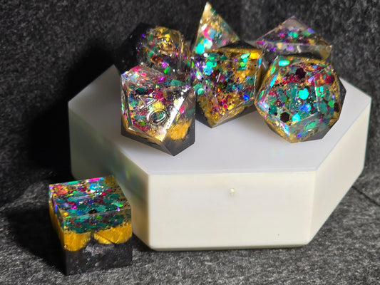 Shiny Crystals | 7 Piece Dice Set