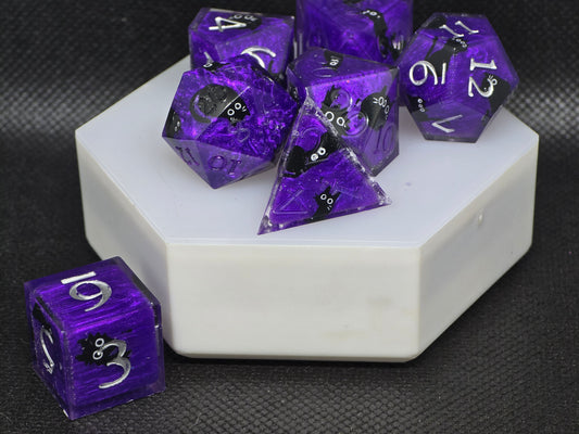 Luna's Kitties | Clacksmith's Vault | 7 Piece Dice Set