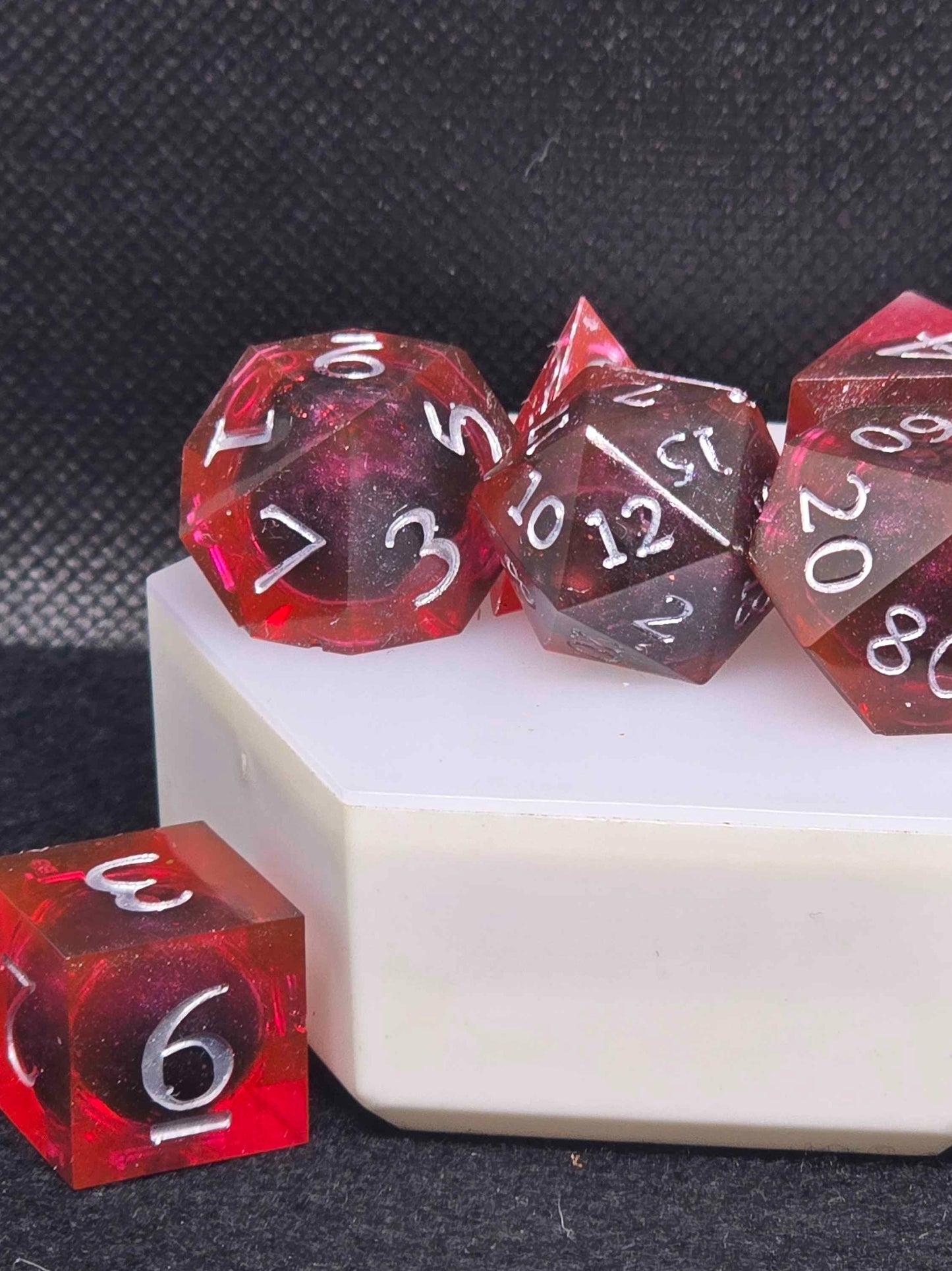 Black Hole Sun | Liquid Core | 7 Piece Dice Set