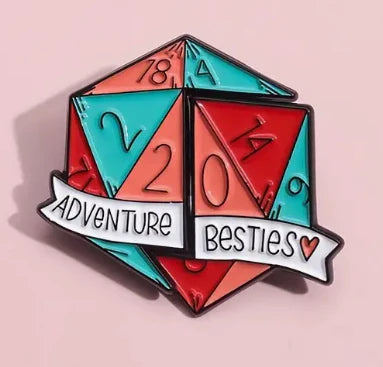 Adventure Besties D20 | 2pc Pin