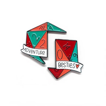 Adventure Besties D20 | 2pc Pin