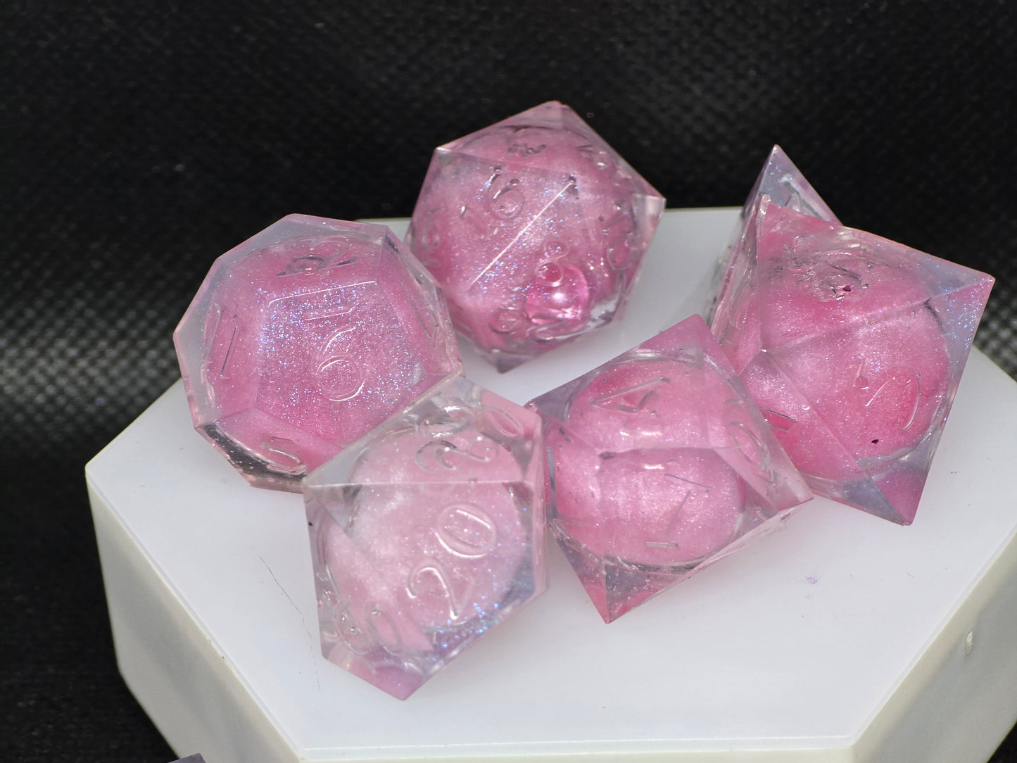 Cotton Candy | Liquid Core | 7 Piece Dice Set