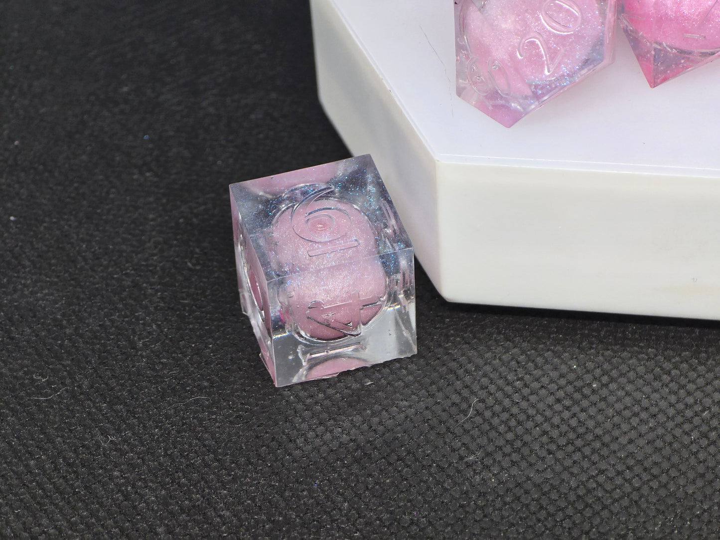 Cotton Candy | Liquid Core | 7 Piece Dice Set