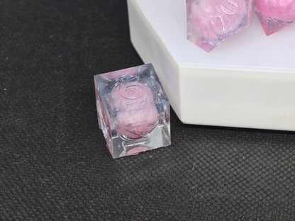 Cotton Candy | Liquid Core | 7 Piece Dice Set